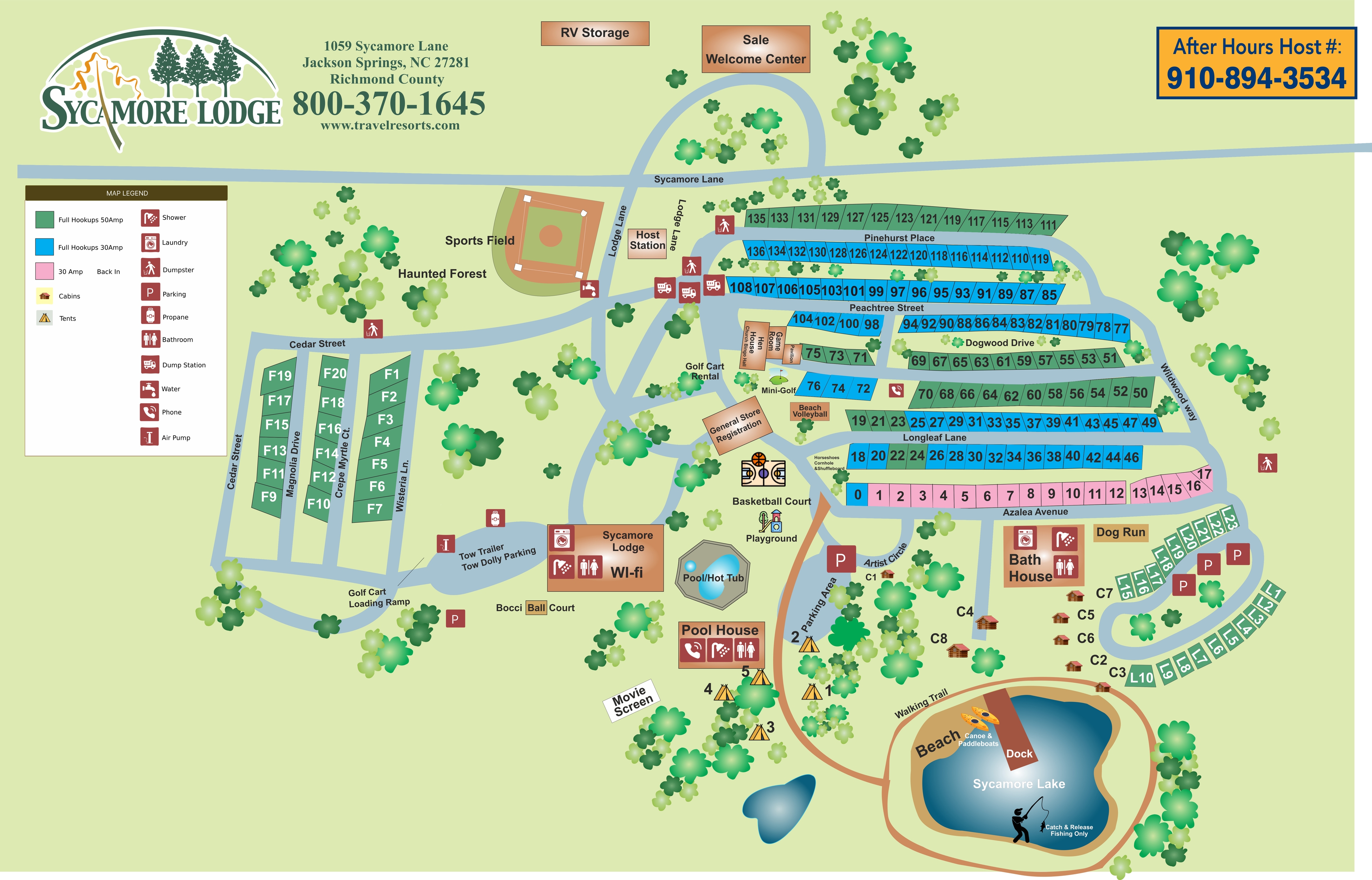 Sycamore Lodge RV Resort & Campgrounds in North Carolina - Jackson Springs, North Carolina - glamping.directory