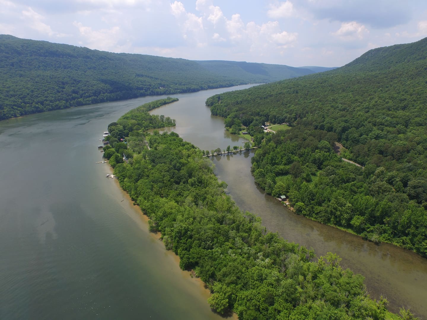 Tennessee River Gorge Island Cabins® - Whitwell, Tennessee - glamping.directory