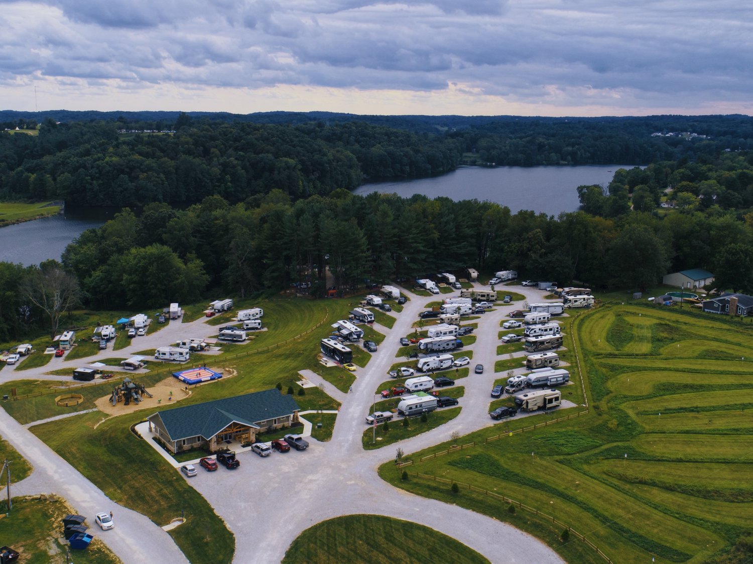 Campbell Cove Campground by Lake Logan in the Hocking Hills - Logan, Ohio - glamping.directory