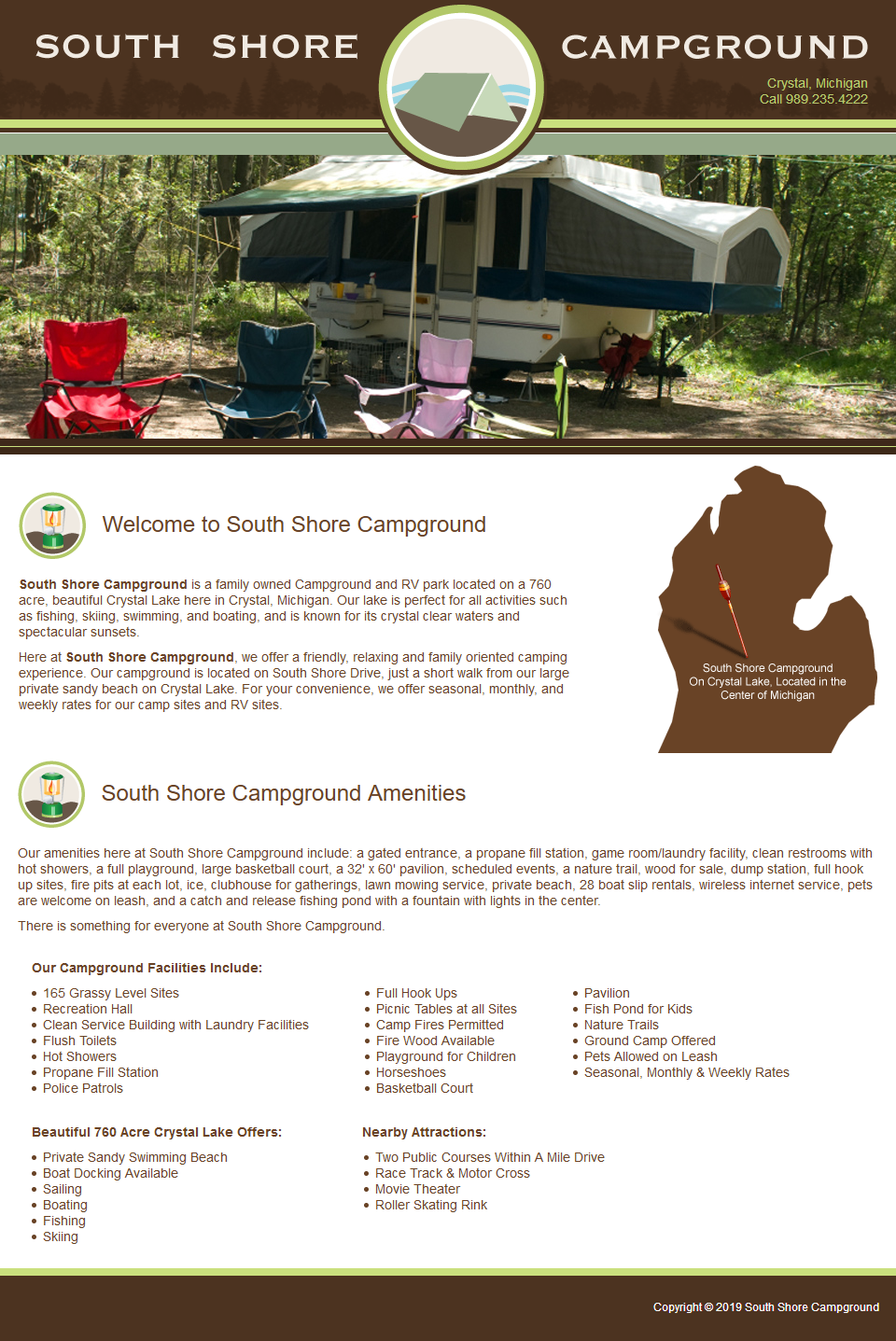 South Shore Campground - Crystal, Michigan - glamping.directory