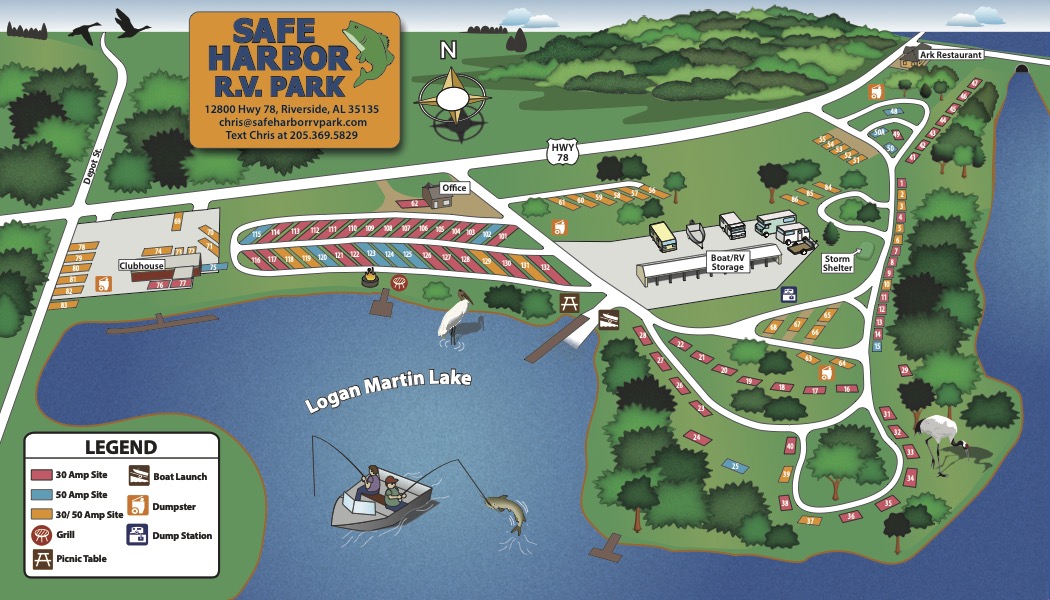 Safe Harbor RV Park - Riverside, Alabama - glamping.directory
