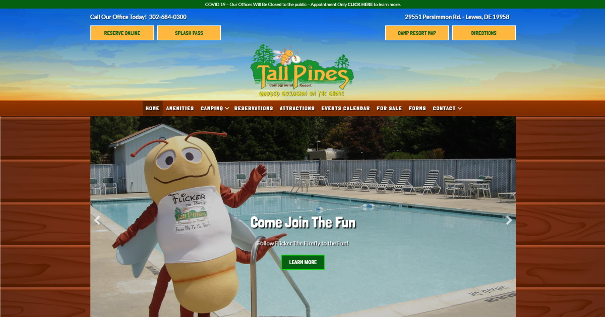 Tall Pines Campground Resort - Lewes, Delaware - glamping.directory