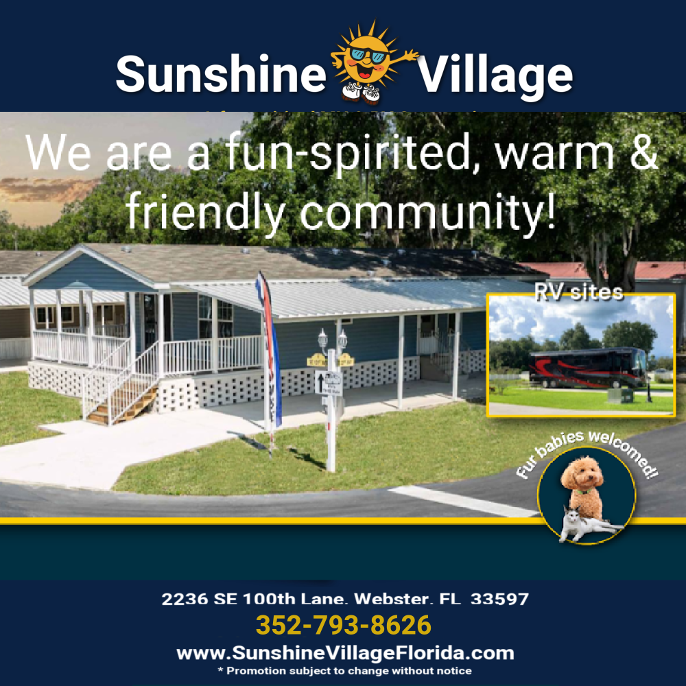 Sunshine Village RV & MH Resort - Webster, Florida - glamping.directory