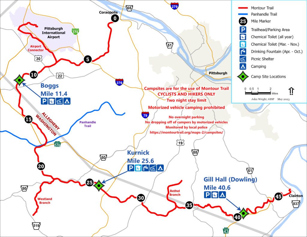 Montour Trail - Kurnick Campground - Canonsburg, Pennsylvania - glamping.directory