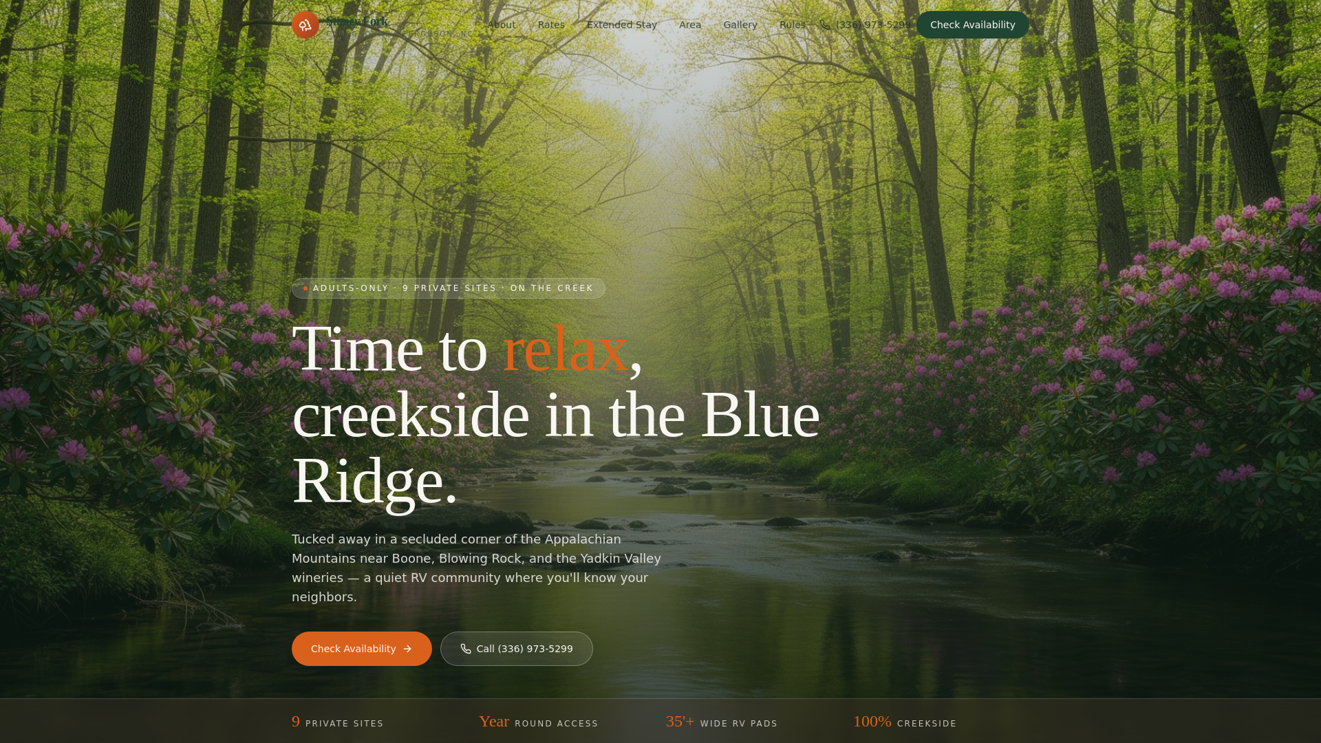 Stoney Fork Campground - Ferguson, North Carolina - glamping.directory