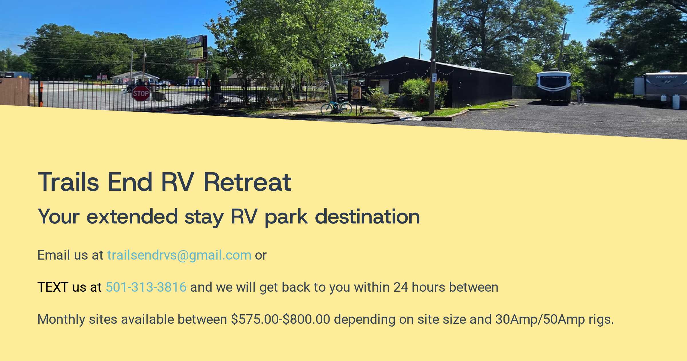 Trail's End RV Retreat - North Little Rock, Arkansas - glamping.directory