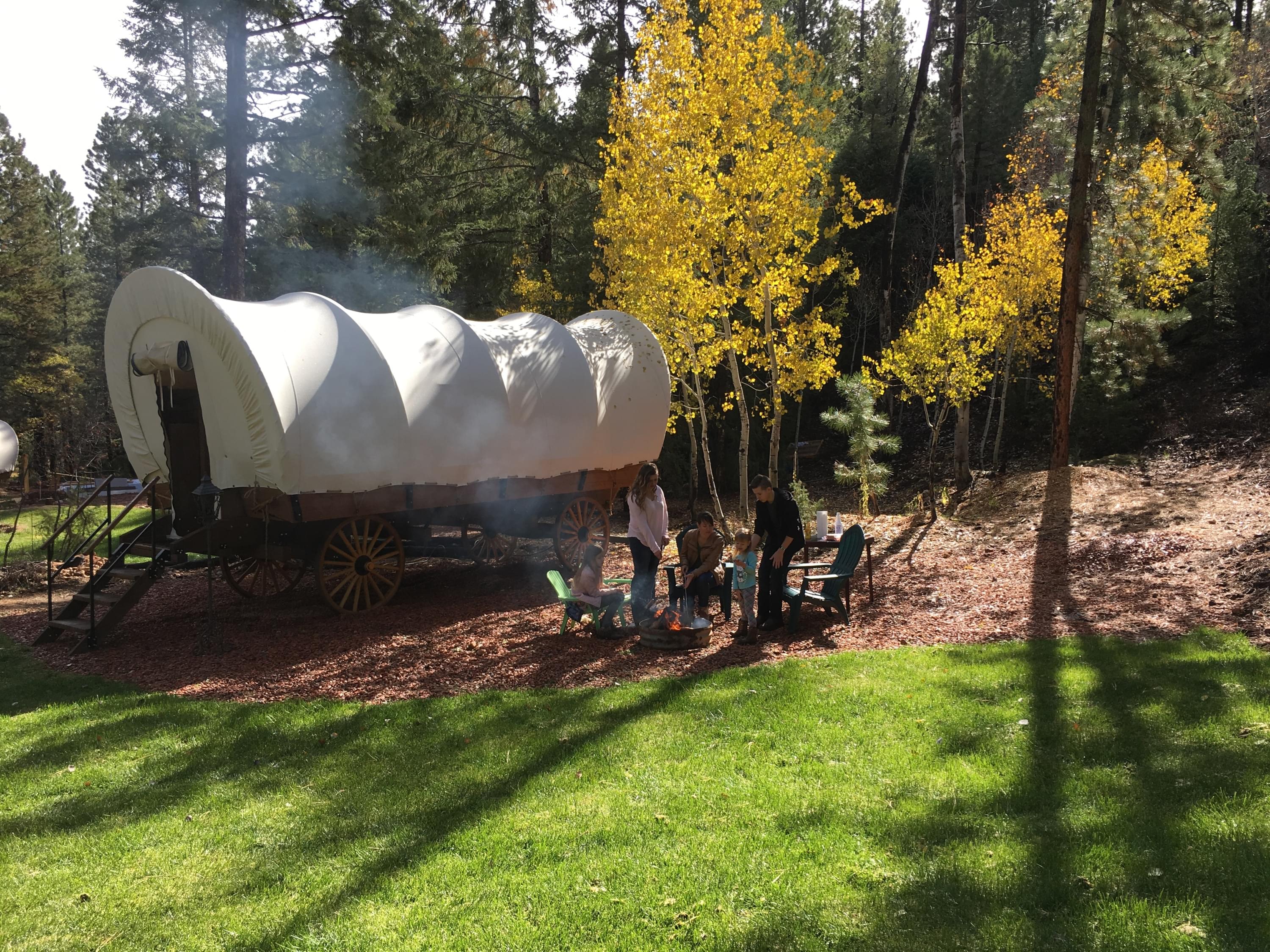 Whispering Pines Covered Wagon Resort - Alton, Utah - glamping.directory