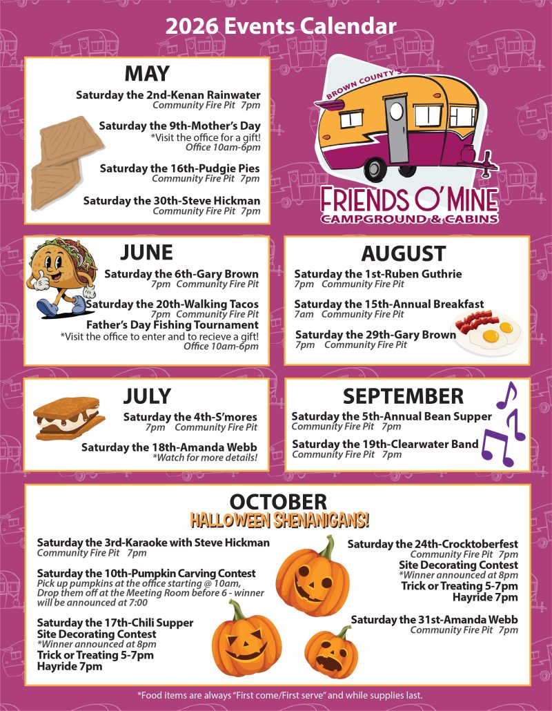 Friends O' Mine Campground & Cabins - Nashville, Indiana - glamping.directory