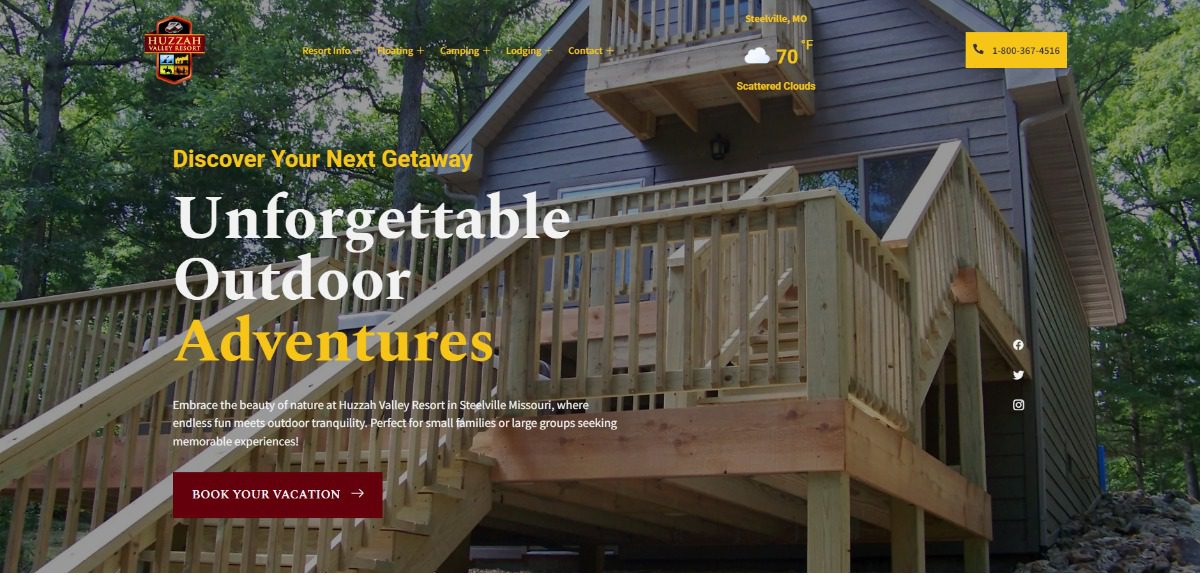 Huzzah Valley Resort - Steelville, Missouri - glamping.directory