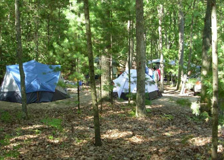Whispering Surf Campground at Bass Lake - Pentwater, Michigan - glamping.directory