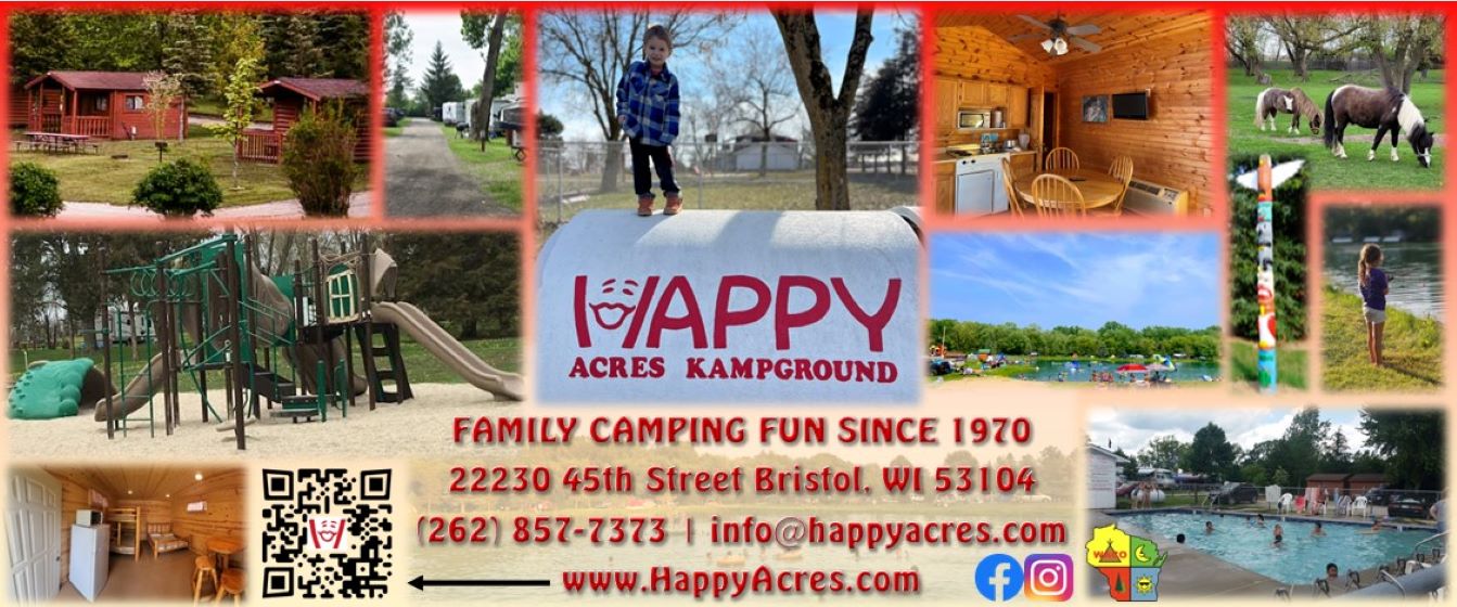 Happy Acres Kampground - Bristol, Wisconsin - glamping.directory