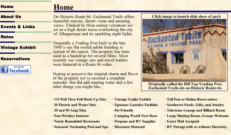 Enchanted Trails RV Park & Trading Post - Albuquerque, New Mexico - glamping.directory
