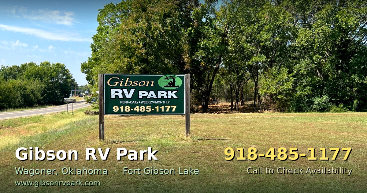Gibson RV Park by the Lake - Wagoner, Oklahoma - glamping.directory