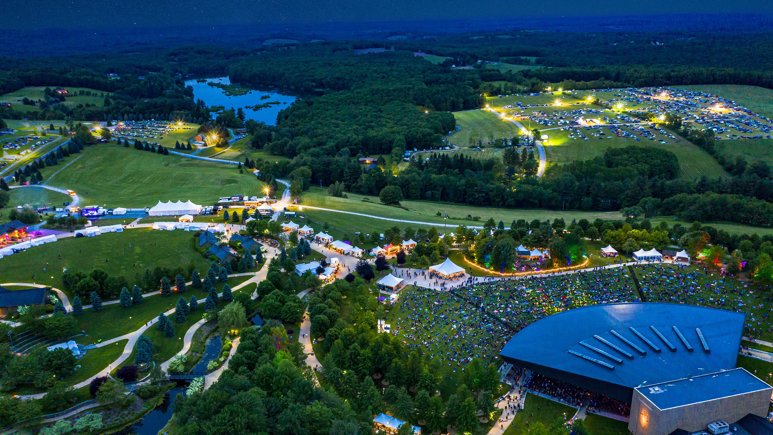 Historic Camping at The Campground at Bethel Woods - Swan Lake, New York - glamping.directory