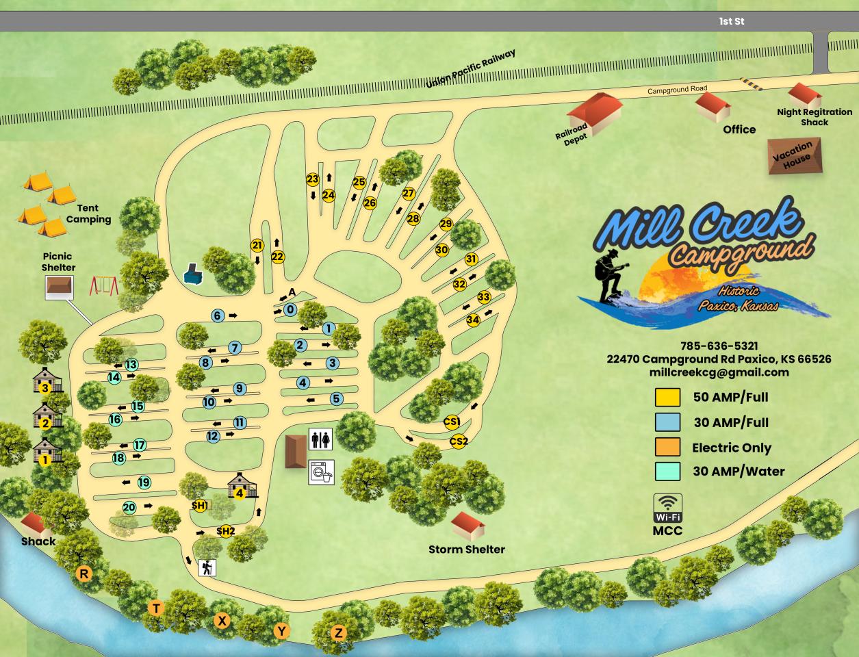 Mill Creek Campground - Historic Paxico Kansas - Paxico, Kansas - glamping.directory