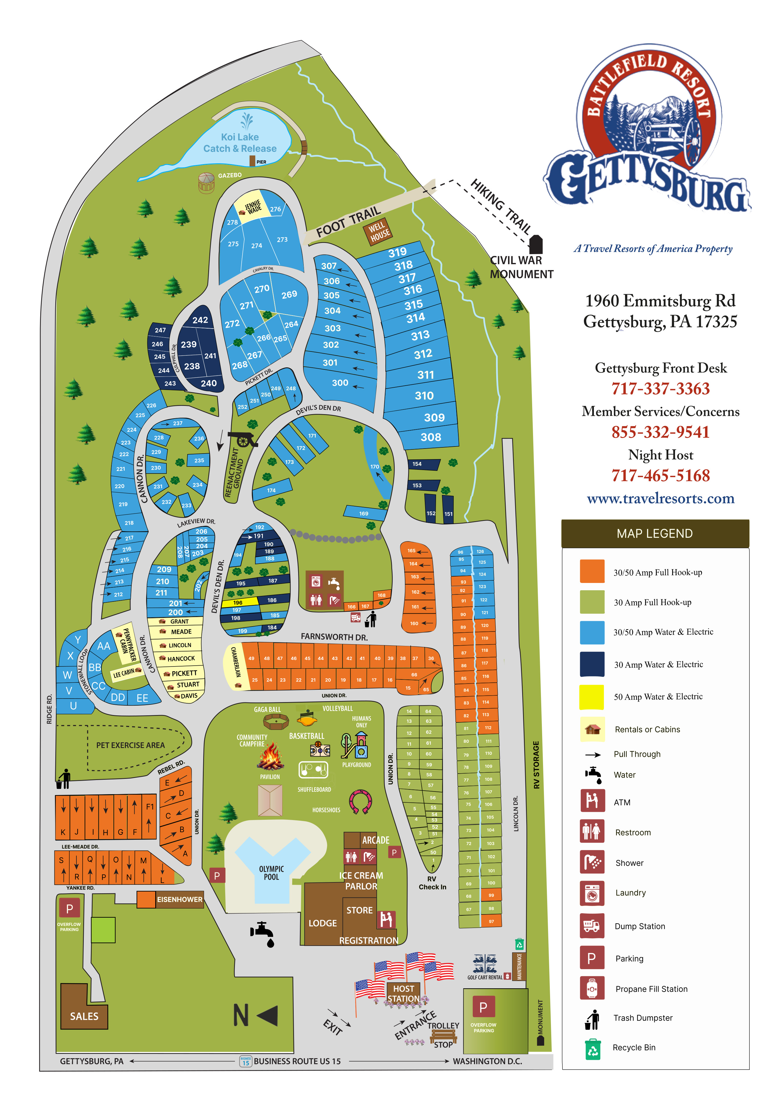 Gettysburg Battlefield RV Resort & Campground Pennsylvania - Gettysburg, Pennsylvania - glamping.directory