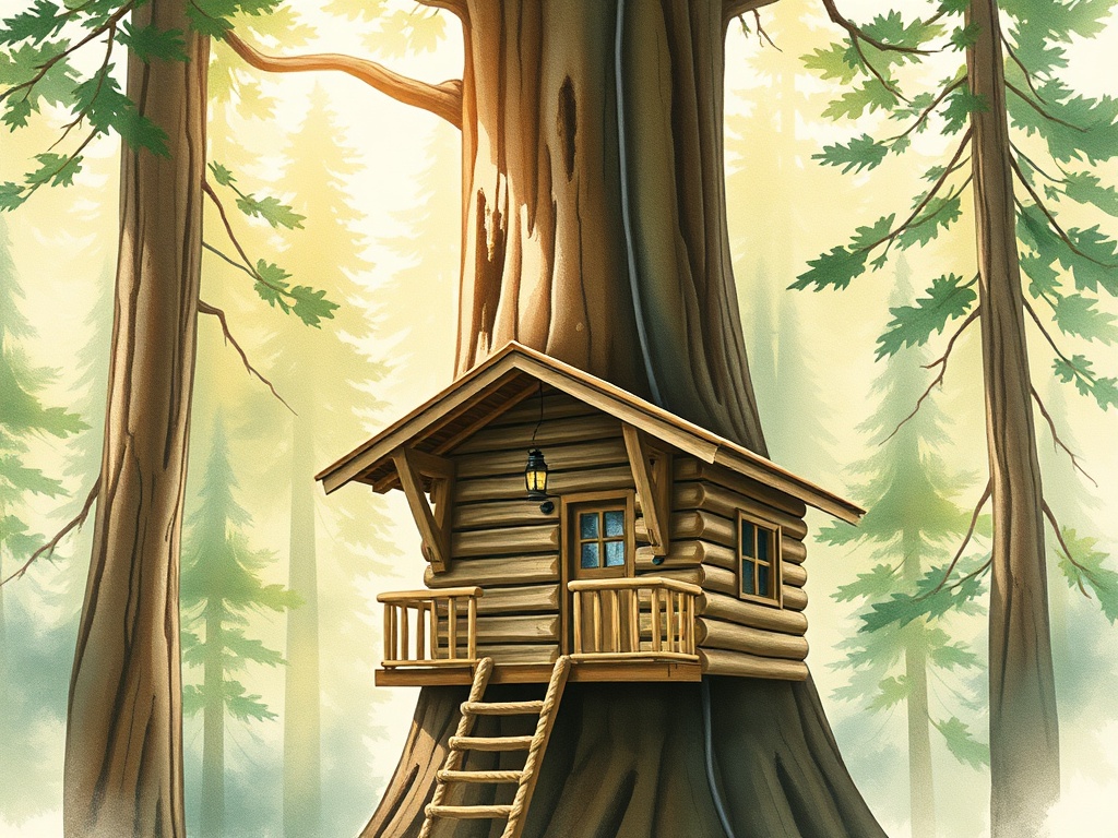 Treehouse lifted up over a stocked trout pond up in the beautiful birch trees! - glamping.directory