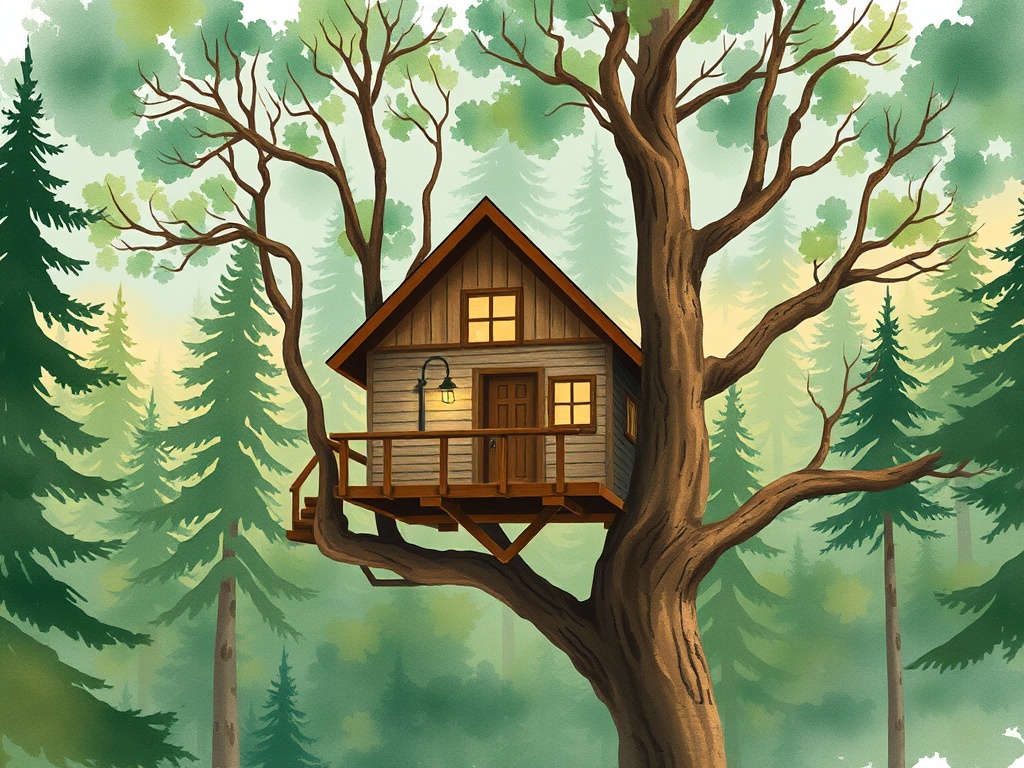 White Mountain riverside Treehouse - glamping.directory