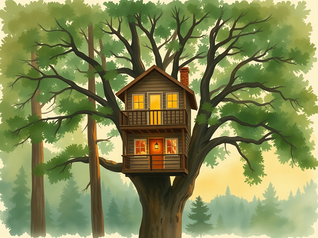 Sterling Treehouse: modern 3 br, woodstove, firepit, forested retreat! - glamping.directory