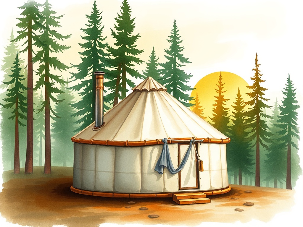 Eagle Yurt at Wilderness Wind, Ely, MN with 3 bedrooms and full kitchen - glamping.directory