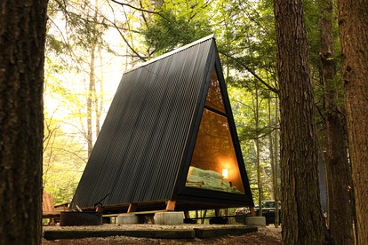 Secluded A-Frame Ideal for Special Getaways in Freeport, Maine - glamping.directory