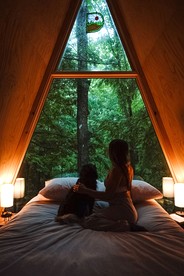 Secluded A-Frame Ideal for Special Getaways in Freeport, Maine - Freeport, Maine - glamping.directory
