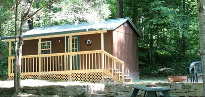Rustic Camping Cabin Rental in the Countryside near Knoxville, Tennessee - glamping.directory