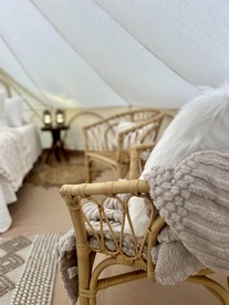 Enchanting Mountain Glamping Tents with Elevated Decks and Fire Pit Near Gentry, AR - Gentry, Arkansas - glamping.directory
