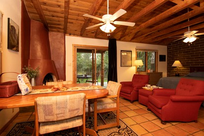 Serenity by the River: Romantic Cabin with Fireplace in San Miguel County, New Mexico - San Miguel County, New Mexico - glamping.directory