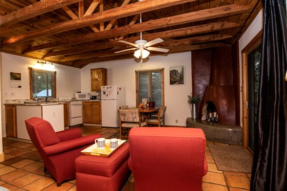 Serenity by the River: Romantic Cabin with Fireplace in San Miguel County, New Mexico - San Miguel County, New Mexico - glamping.directory