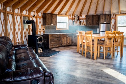 Secluded Modern Yurt with Sauna Perfect for Small Groups in Boise, Idaho - Boise, Idaho - glamping.directory