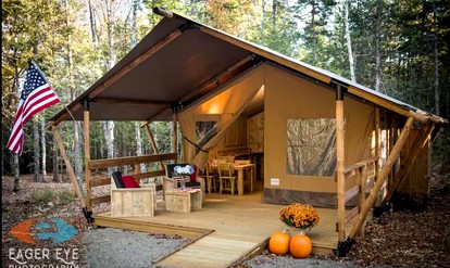 Luxury Glamping Safari Tent on Mount Desert Island, Perfect for a Weekend Getaway - Bar Harbor, Maine - glamping.directory
