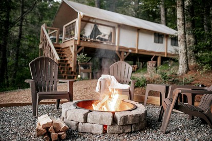 Enchanting Blue Ridge Mountains Lodging with a Wood-Burning Stove in Lenoir, NC - glamping.directory