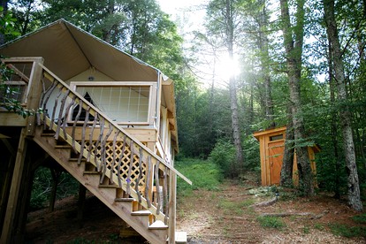 Enchanting Blue Ridge Mountains Lodging with a Wood-Burning Stove in Lenoir, NC - Lenoir, North Carolina - glamping.directory