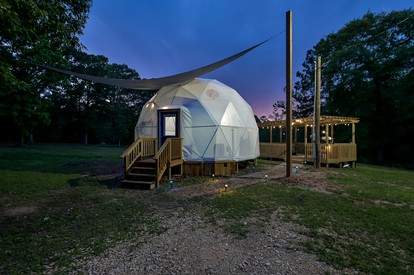 Luxury Geo Dome with Hot Tub Perfect for a Glamping Getaway near Houston, Texas - Coldspring, Texas - glamping.directory