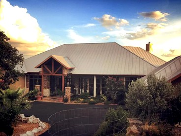Luxury Four-Bedroom Cabin Rental with a Fireplace in New Braunfels, Texas - glamping.directory