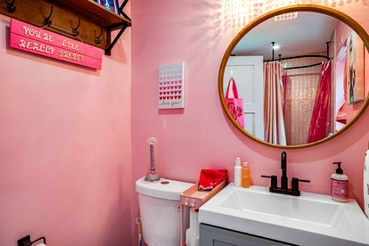 Unique Barbie-Themed Pink Cabin in Black Mountain, North Carolina - Black Mountain, North Carolina - glamping.directory