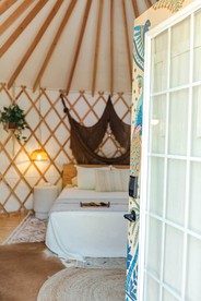 Colorful and Fully Equipped Yurt by Lake Travis For an Unforgettable Lakeway Glamping Escape, Texas - Lakeway, Texas - glamping.directory