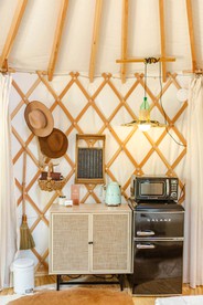 Colorful and Fully Equipped Yurt by Lake Travis For an Unforgettable Lakeway Glamping Escape, Texas - Lakeway, Texas - glamping.directory