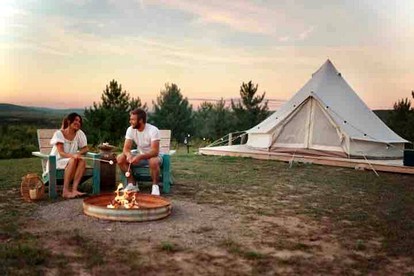 Escape to the Stars: Bell Tent Getaway for Couples in Michigan's Idyllic Destination - Boyne Falls, Michigan - glamping.directory