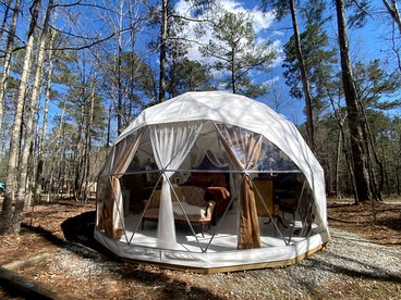 Artistic Dome Haven Nestled in the Woods near Lake Oconee, Georgia - glamping.directory