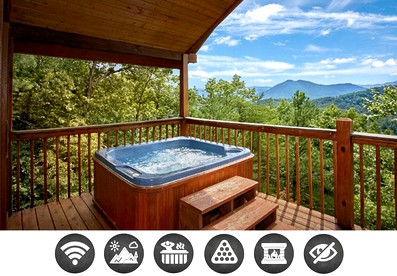 Secluded Cabin with Gorgeous Vistas and Hot-tub in Sevierville, Tennessee - Sevierville, Tennessee - glamping.directory