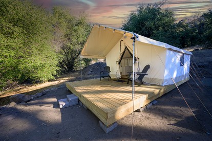Secluded Luxury Glamping Tent with Panoramic Mountain Views near Pauma Valley, CA - Pauma Valley, California - glamping.directory