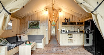Incredible Rustic Tented Cabin with Fire Pit in Gatlinburg, Tennessee - Gatlinburg, Tennessee - glamping.directory