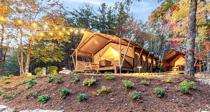 Incredible Rustic Tented Cabin with Fire Pit in Gatlinburg, Tennessee - glamping.directory