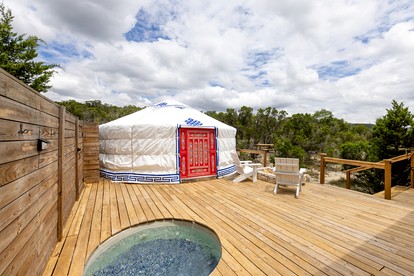 Romantic Secluded Yurt Perfect for Couples in Wimberley, Texas - Wimberley, Texas - glamping.directory