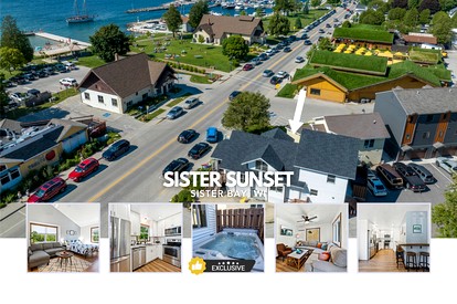 Charming Sister Bay Vacation Home with Hot Tub, Steps from Beach & Downtown, Wisconsin -  Sister Bay, Wisconsin - glamping.directory