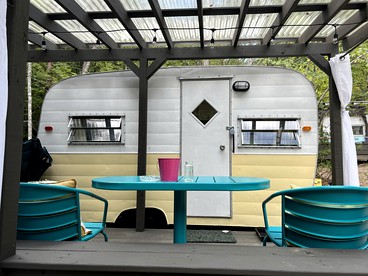 Remote Vintage Camper Rental for Adult-Only Retreat in Franklin, North Carolina - glamping.directory