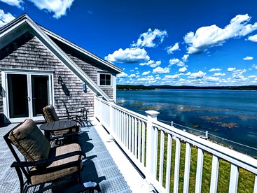 Gorgeous Beach House with Private Beach, Fire Pit & Outdoor Living Near Bar Harbor, Hancock Point Maine - Hancock, Maine - glamping.directory