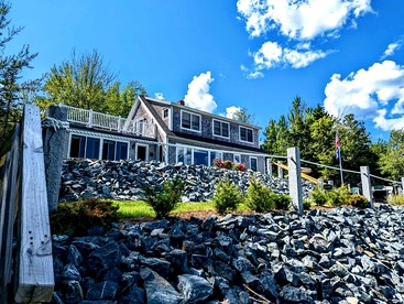 Gorgeous Beach House with Private Beach, Fire Pit & Outdoor Living Near Bar Harbor, Hancock Point Maine - Hancock, Maine - glamping.directory